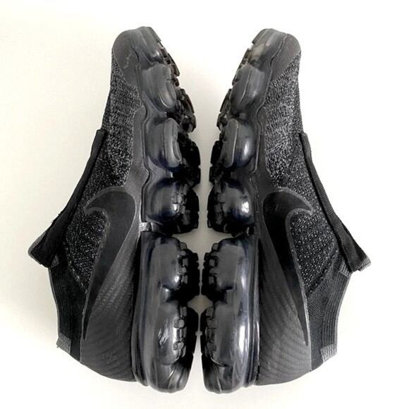Nike Vapormax Flyknit SE Black Grey Laceless Size 8.5 - Picture 6 of 12